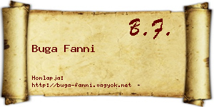 Buga Fanni névjegykártya
