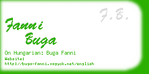 fanni buga business card